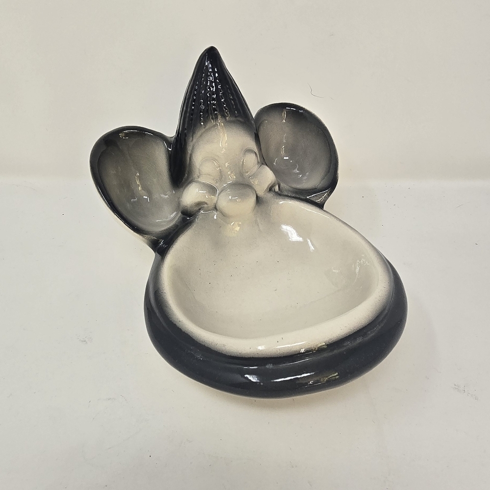 Vtg 1957 ent inc calif. dopey disney gnome dwarf pottery‎ ceramic bowl dish